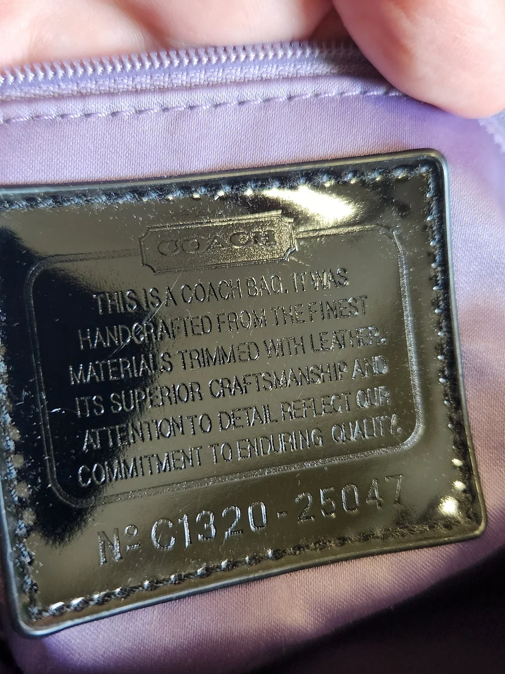 Coach Poppy Signature C Mini Oxford Satchel in dark grey and black